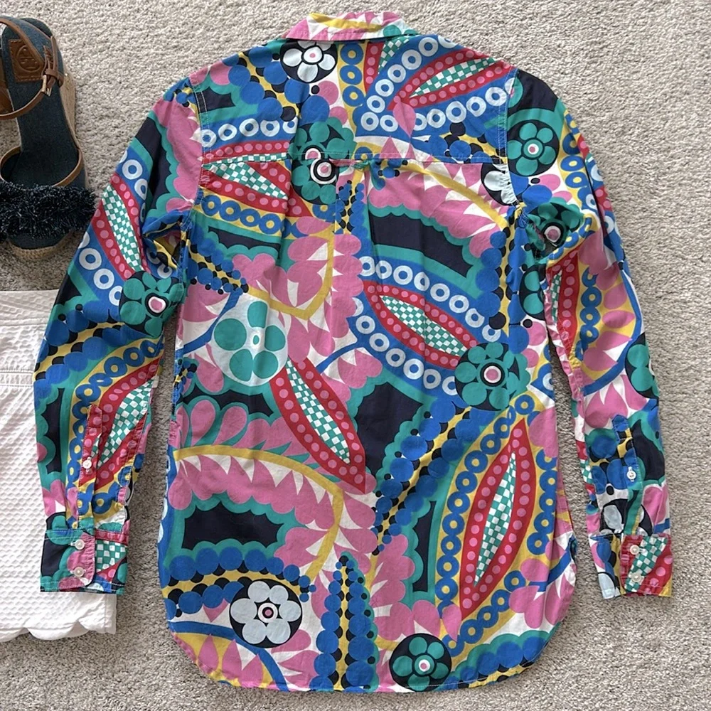 J. Crew Classic Fit Boy Shirt in Ratti Kaleidoscope Floral - Picture 7 of 7